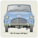Austin A40 Sport 1951-53 Coaster 2